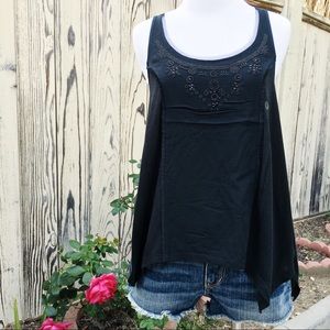 NWT AE Asymmetrical Beaded Top